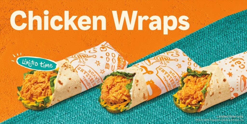 Popeyes Chicken Wraps
