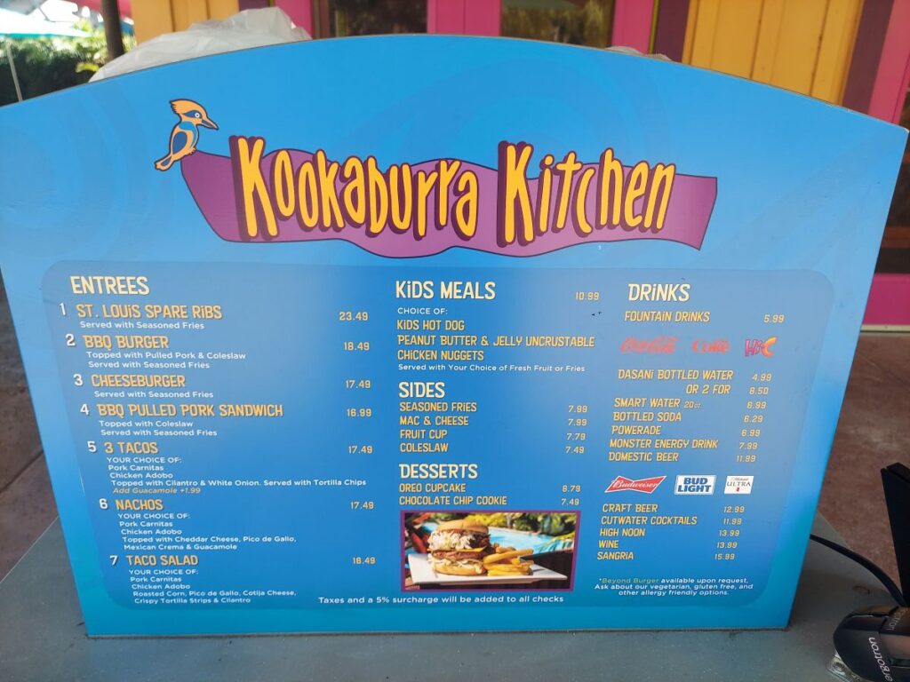 Kookaburra Kitchen Aquatica Orlando