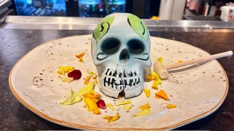 Chocolate Sugar Skull Dessert