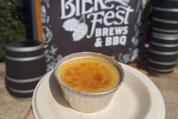 Busch Gardens Bier Fest Caramel Flan shown
