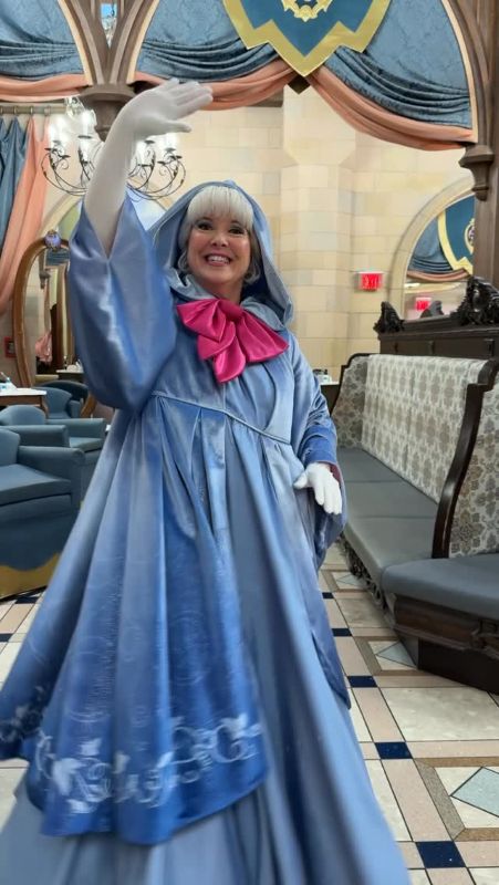 sachin and babi light blue dress Cinderella's Fairy Godmother Bibbidi Bobbidi Boutique