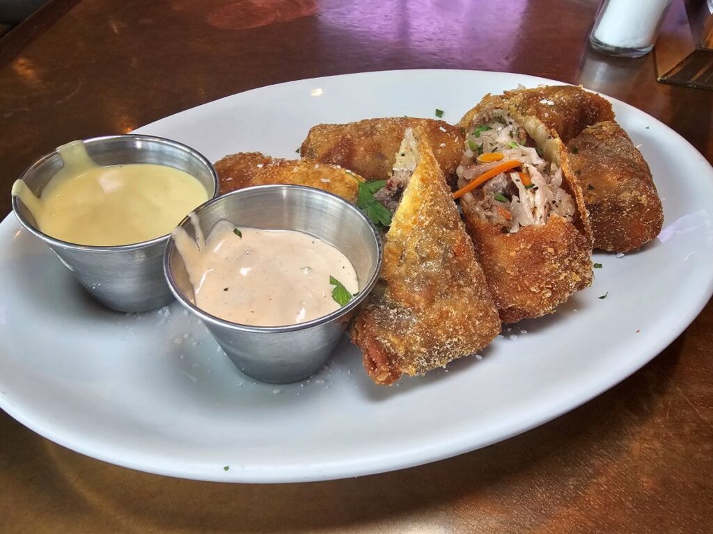 Smoked Brisket Reuben Egg Rolls