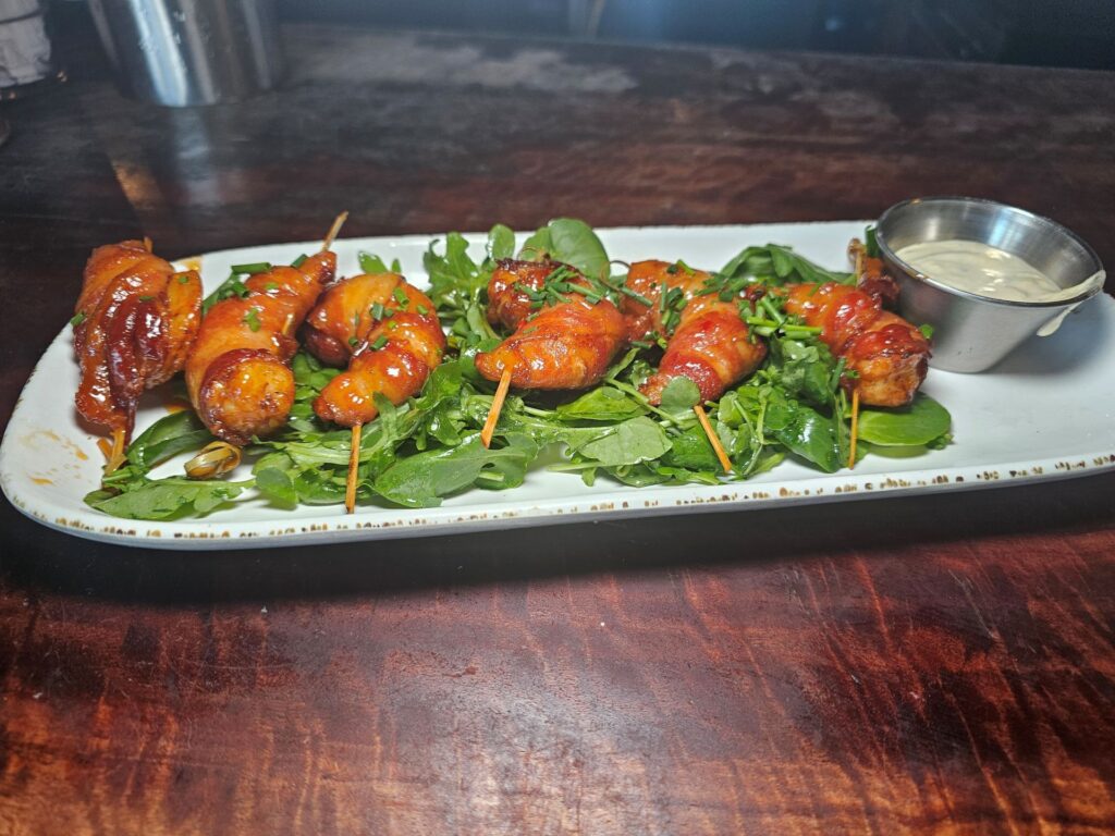 Homecomin Bacon Wrtapped Shrimp