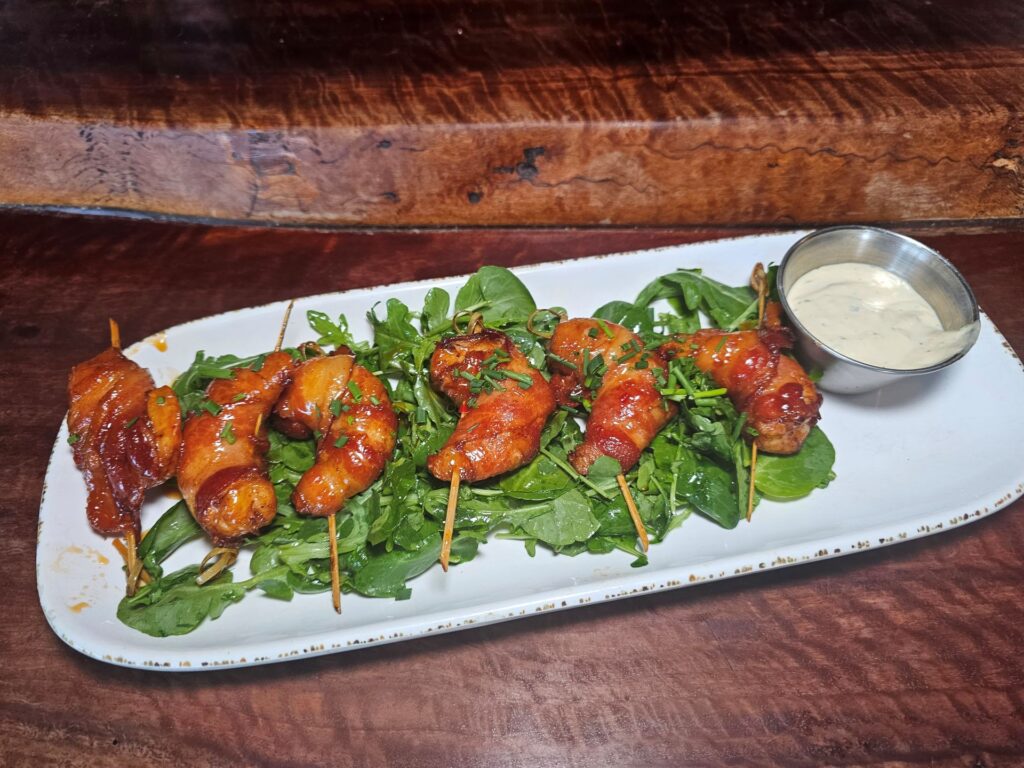 Homecomin Bacon Wrapped Shrimp