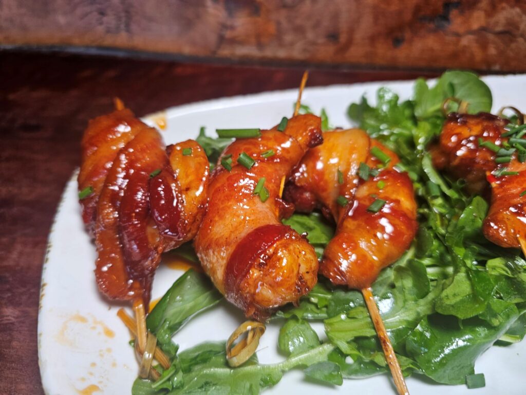 Homecomin Bacon Wrapped Shrimp