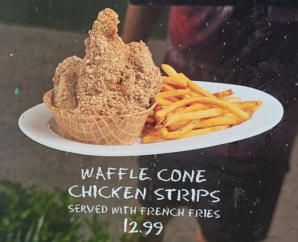 Waffle Cone Chicken Strips