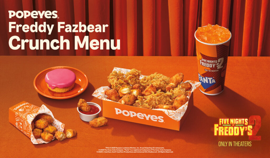 Freddy Fazbear Popeyes menu