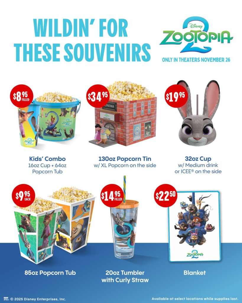Cinemark Zootopia Popcorn Tin