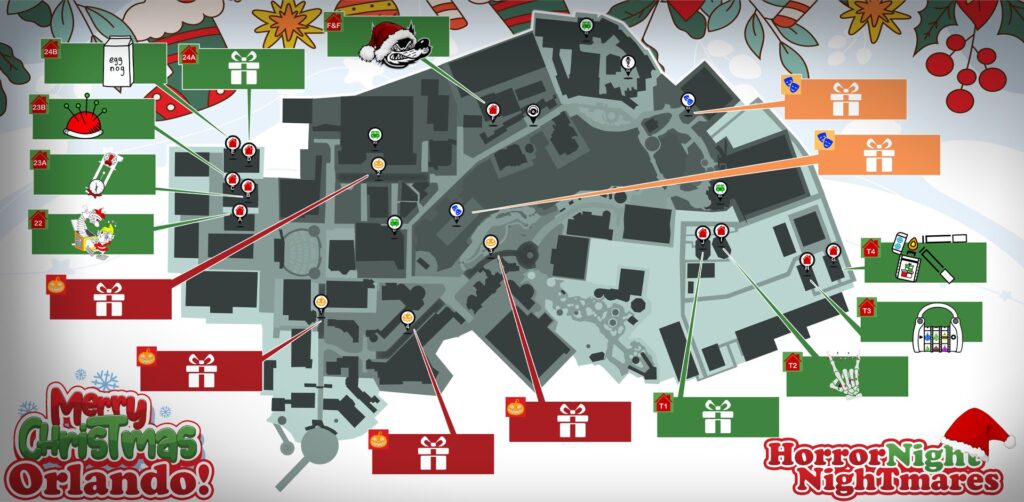 Christmas HHN Speculation Map