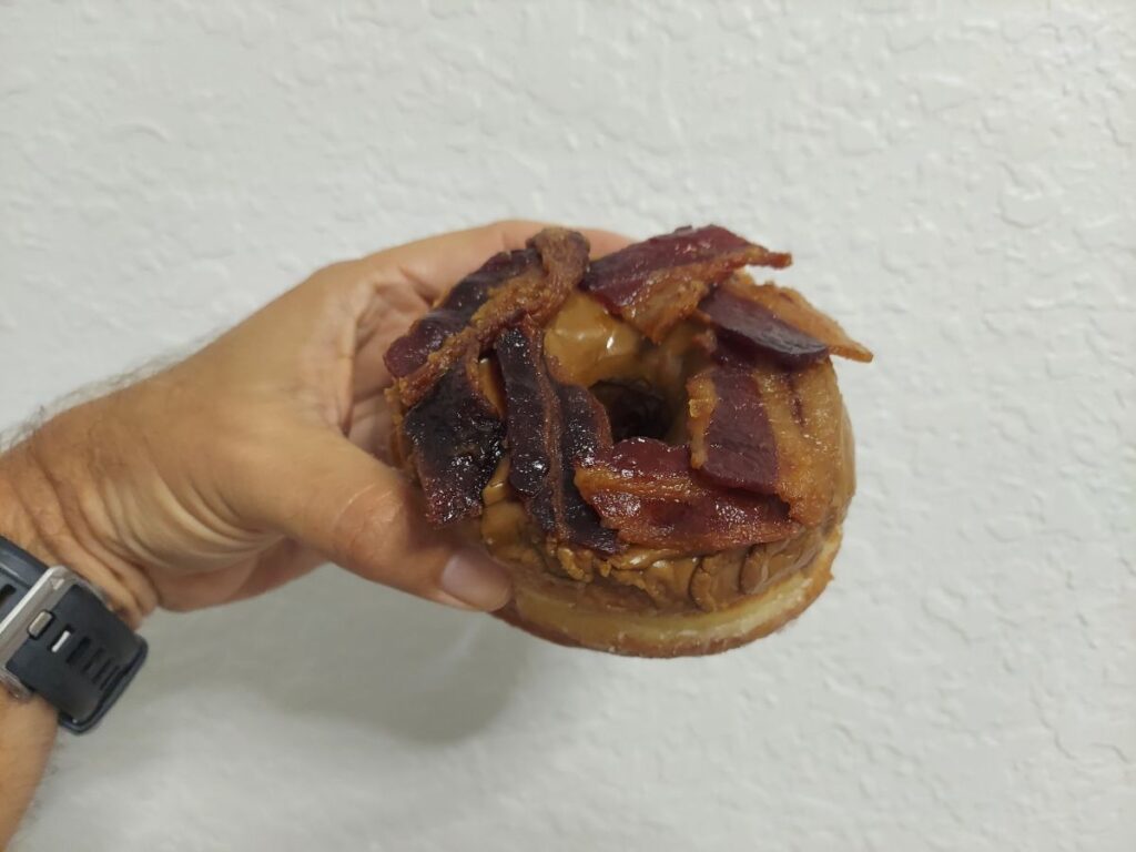 maple double bacon donut