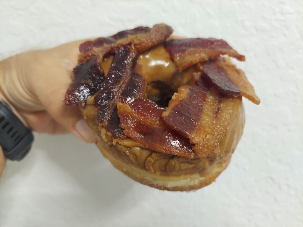 maple double bacon donut