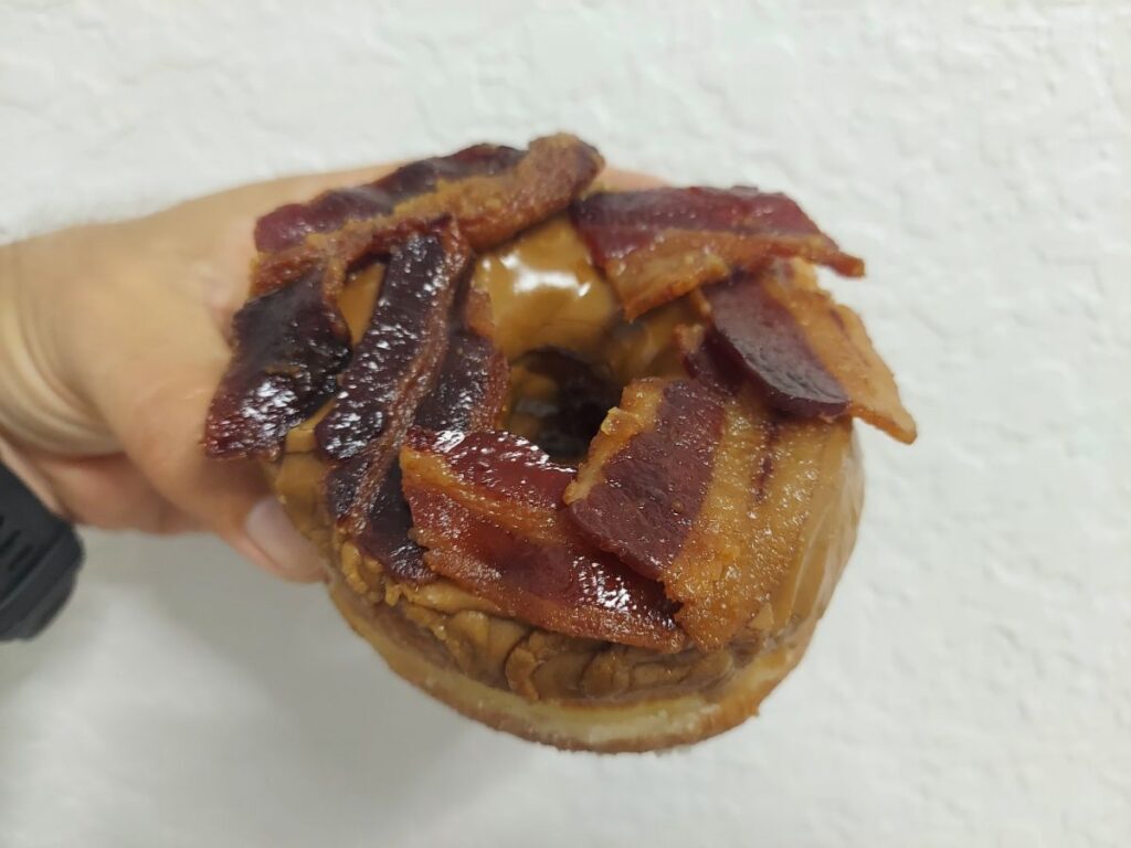 maple double bacon donut
