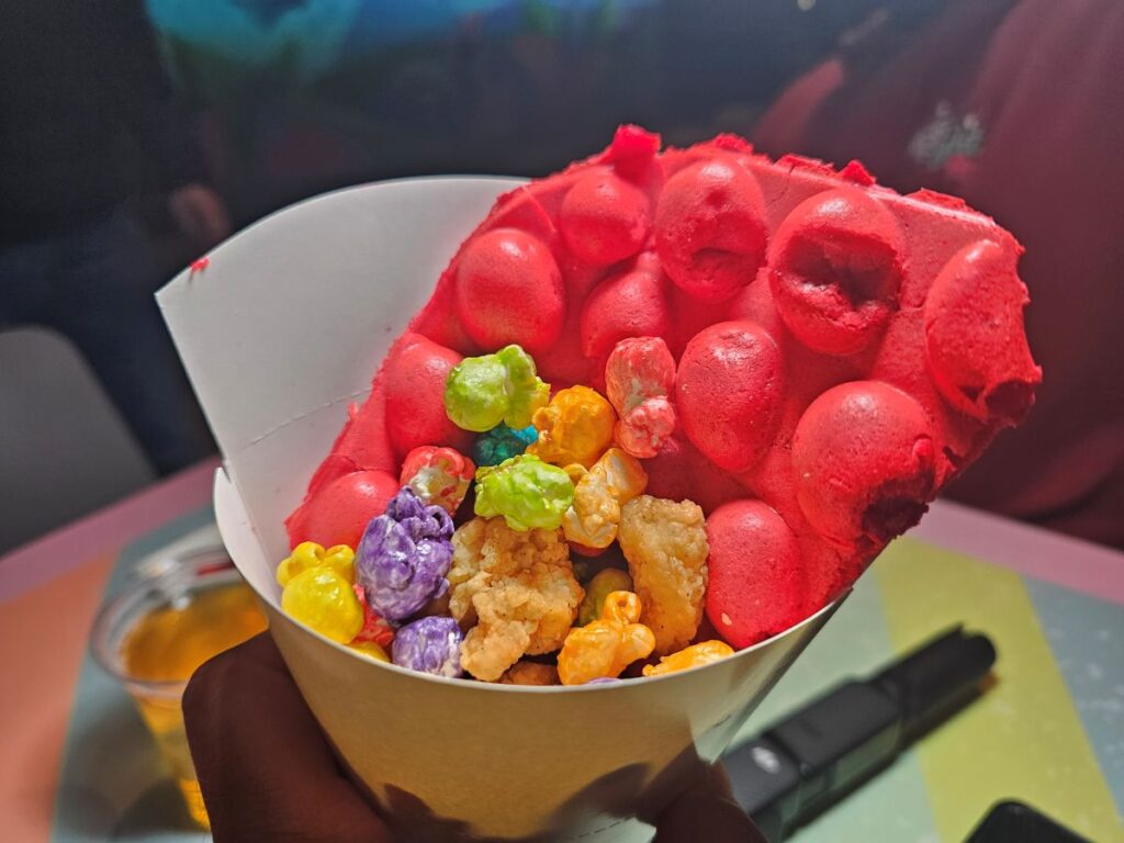Popcorn, Popcorn Chicken and Waffles