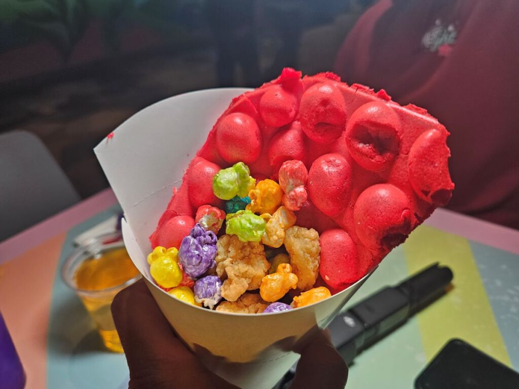 Popcorn, Popcorn Chicken and Waffles