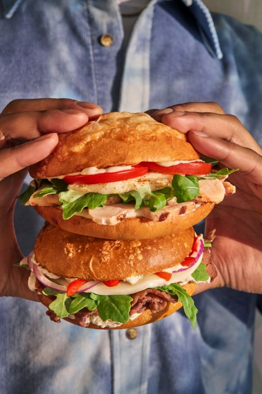 Panera Breakfast Bagel Stacks