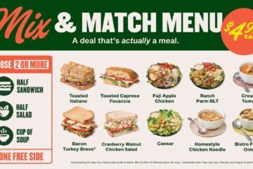 Panera Mix Match Menu