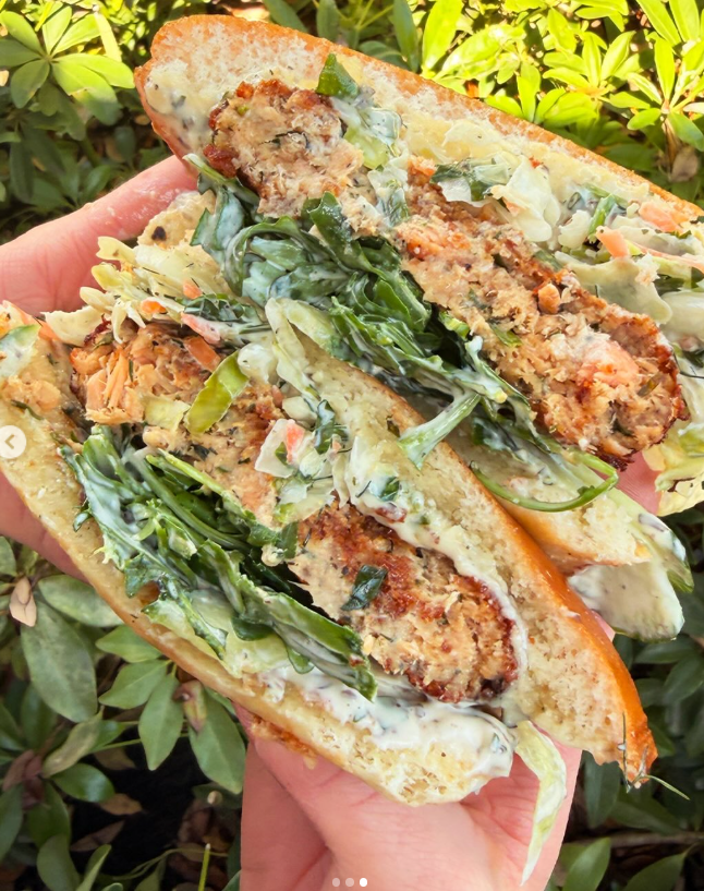 Salmon Cake Sandwich