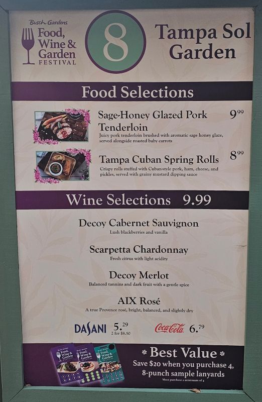 Busch Gardens Food, Wine & Garden Festival