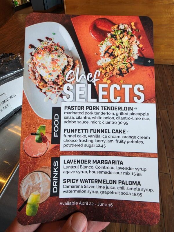 Chef Selects Menu