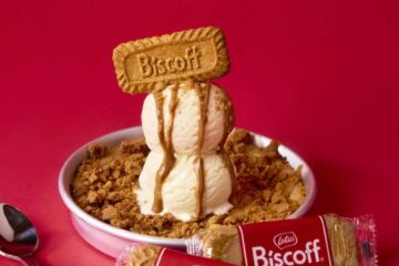 Biscoff Pizookie shown from BJ's restaurant & Brewhouse