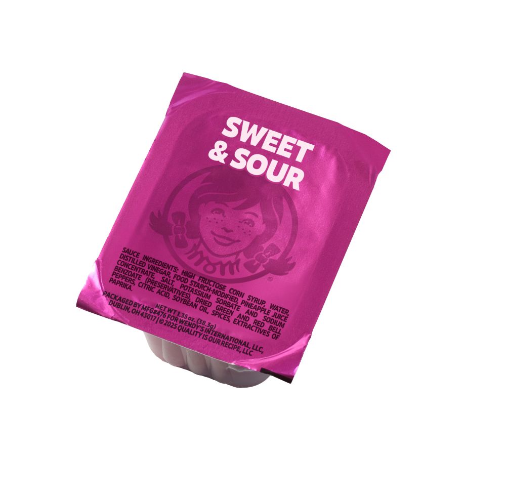 Wendy's Sweet and Sour Sauce container