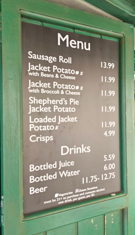London Taxi Hut Menu