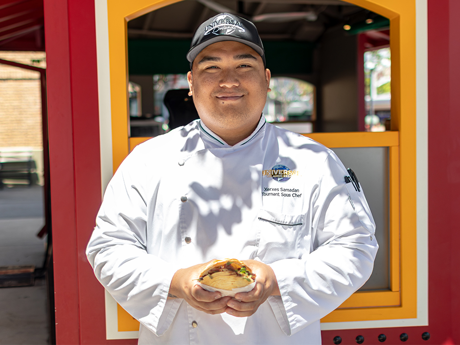 Universal AANHPI Menu promotional photo showing a beverage and some bao