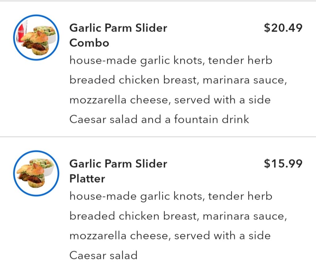 Mobile ordering display for Cafe 4