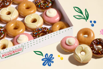 Krispy Kreme Minis for Mom promotional photo showing the donut options