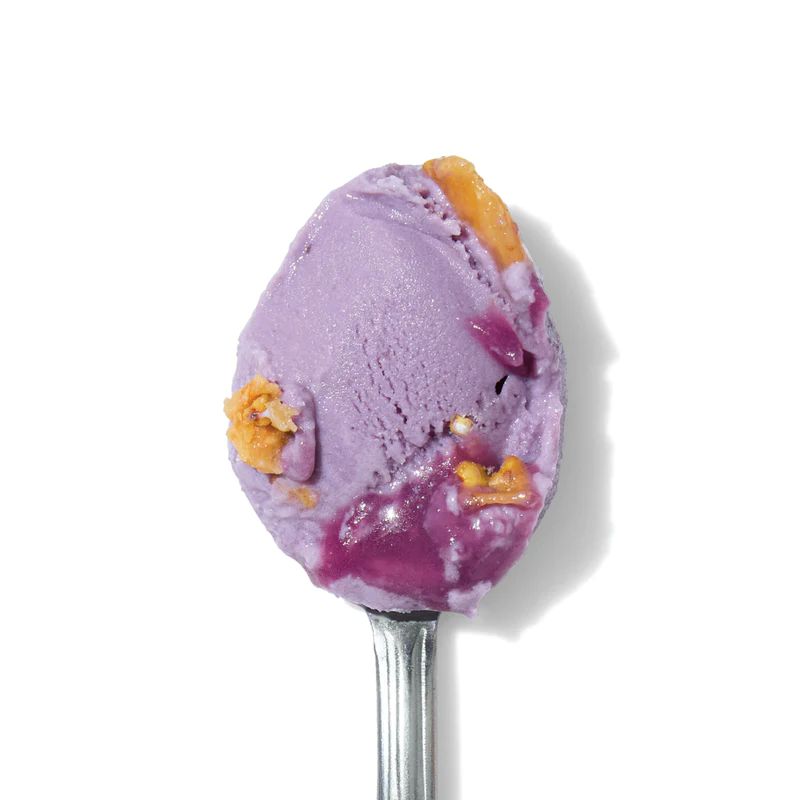 sample on a spoon of Starling Sweet Potato Buckwheat Crumble Chef Series Salt & Straw JUne 2026