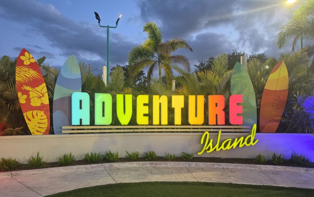 Adventure Island Sign