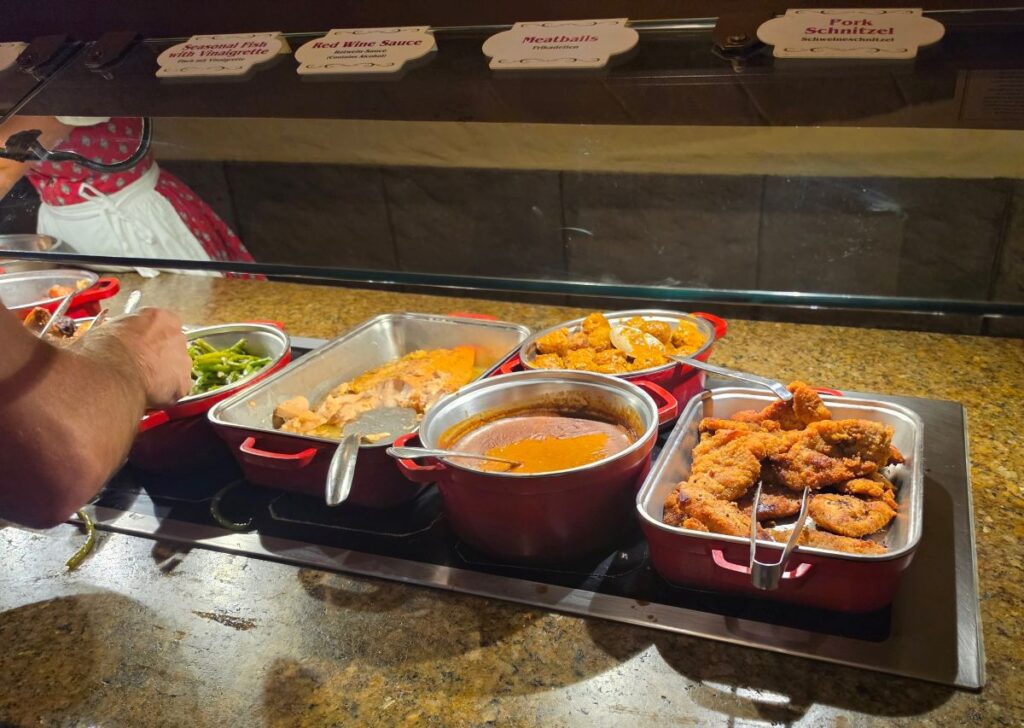 buffet showing hot food items