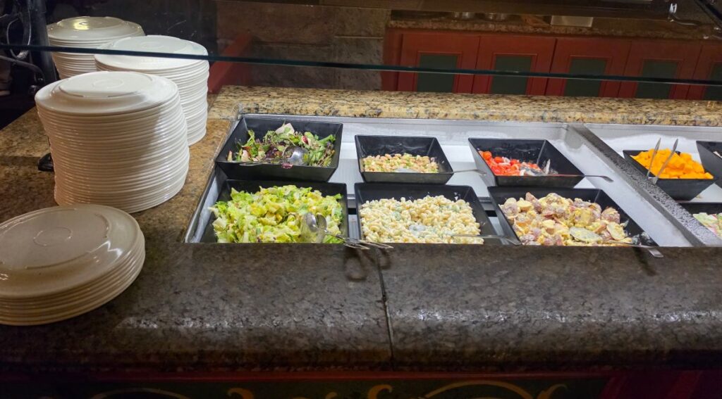 Biergarten Epcot review - salad section