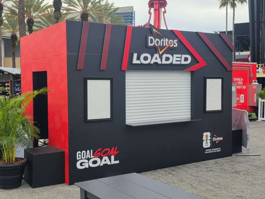 Doritos Loaded nachos kiosk for World Cup Universal CityWalk