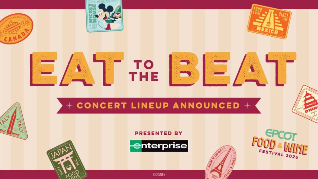 Eat to the Beat Concert Series logo for Epcot Food & Wine 2026