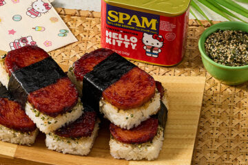Musubi shown using Hello Kitty SPAM Can product