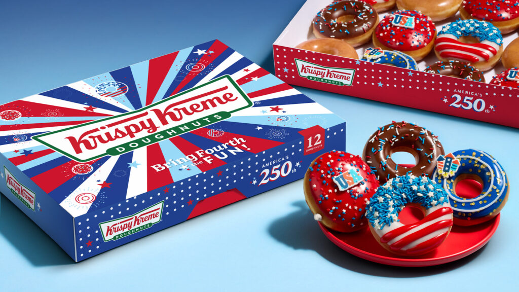 Krispy Kreme Fourth of July Doughnuts promotional image