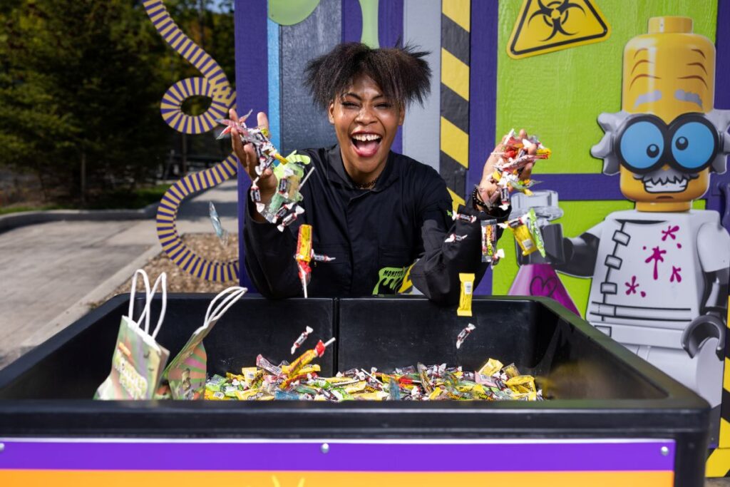 Legoland Florida Brick-or-Treat candy station