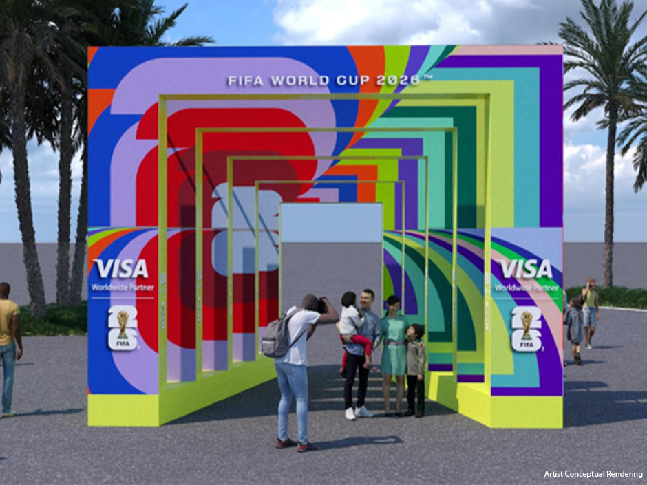 Visa Winner Tunnel Photo op for World Cup Universal Citywalk Orlando event