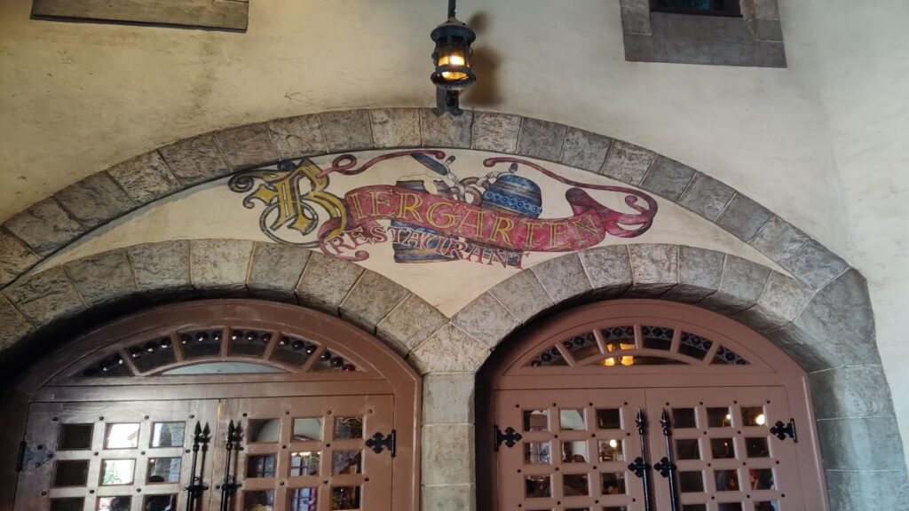 Biergarten entrance area at Epcot