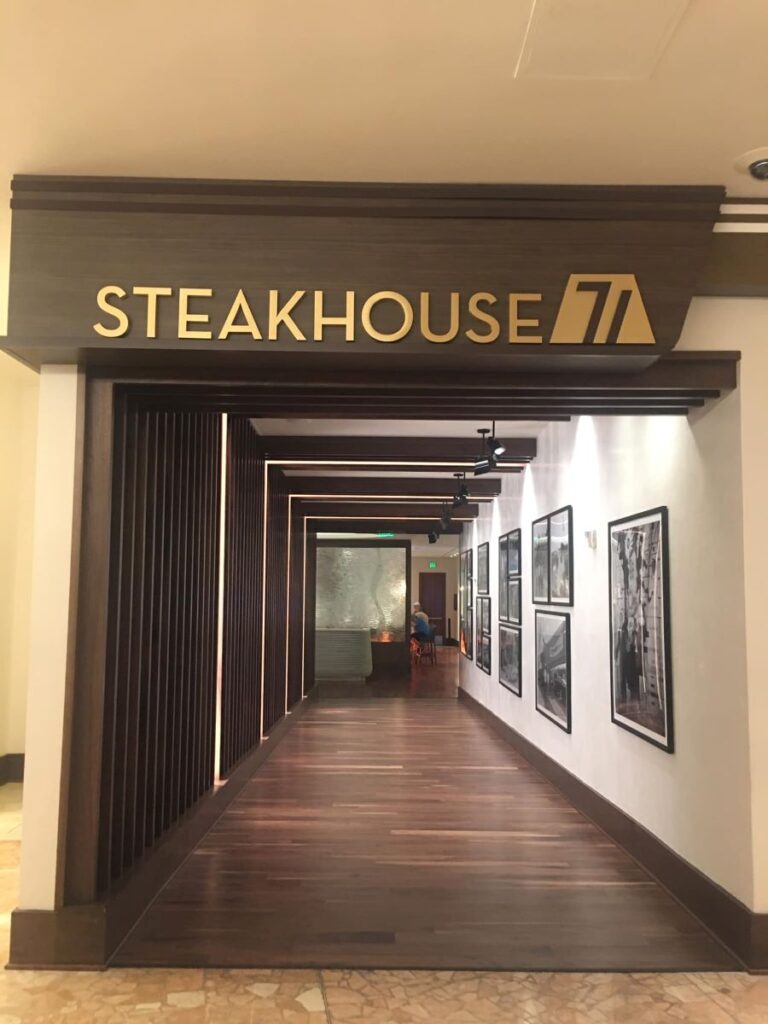 Entrance area for Steakhouse 71
