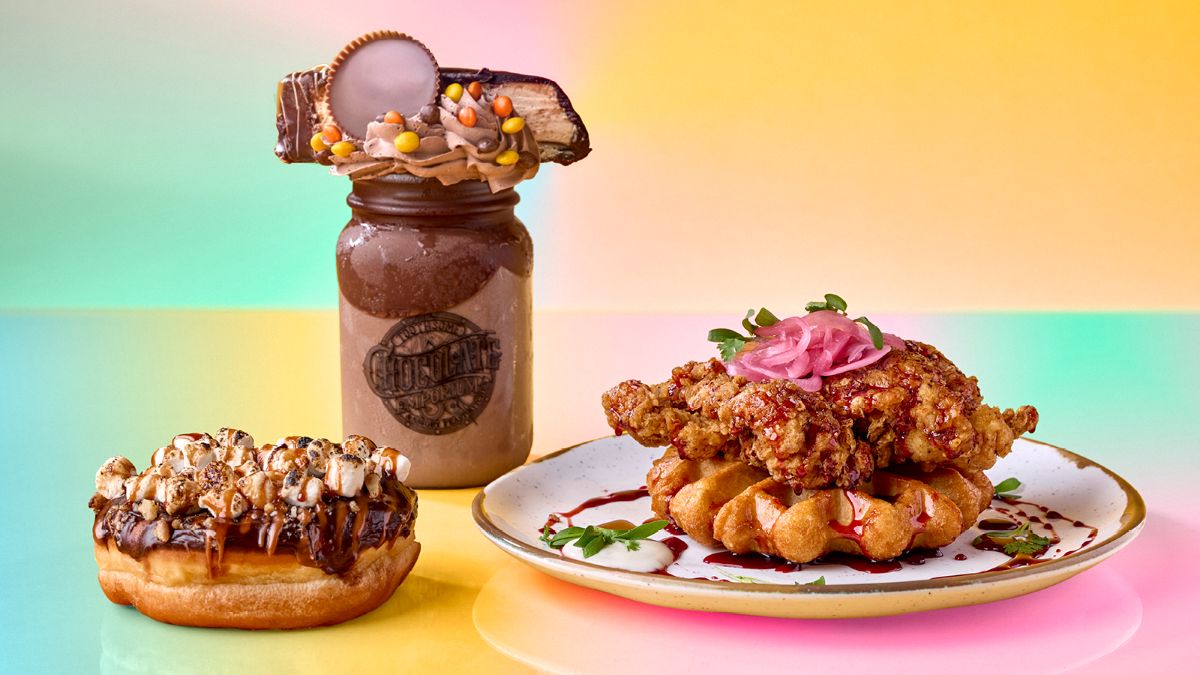 pecialty milkshake, gourmet donut, and chicken and waffles offered during Universal Orlando Passholder Days at Universal CityWalk.