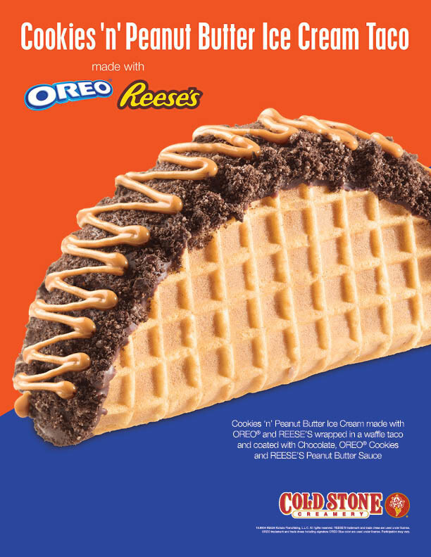 Cookies 'n' Peanut Butter Ice Cream Taco