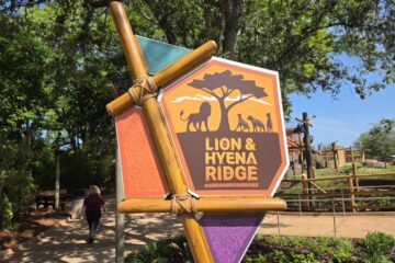 Lion & Hyena Ridge sign at Busch Gardens Tampa Bay