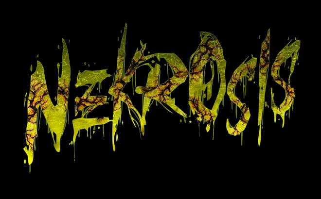 Promotional logo for Nekrosis scare zone at Howl-O-Scream Orlando 2026