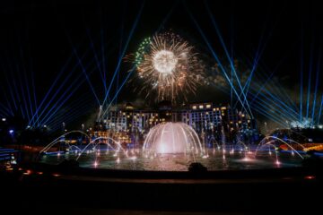 Universal Nights promotional image showing fireworks for Celestial Goodnight