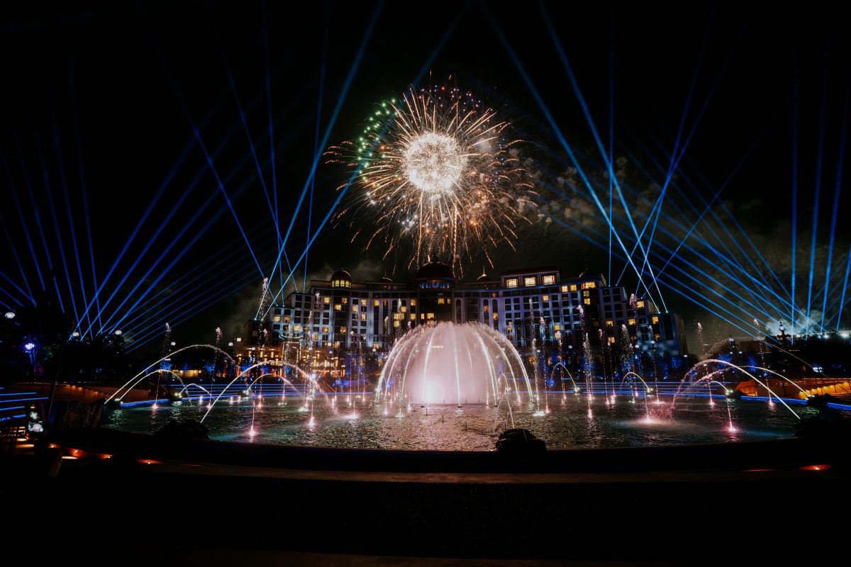 Universal Nights promotional image showing fireworks for Celestial Goodnight