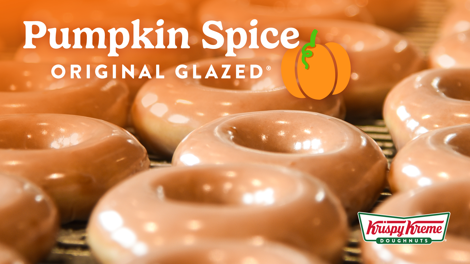 Krispy Kreme Pumpkin Spice doughnuts promotional image