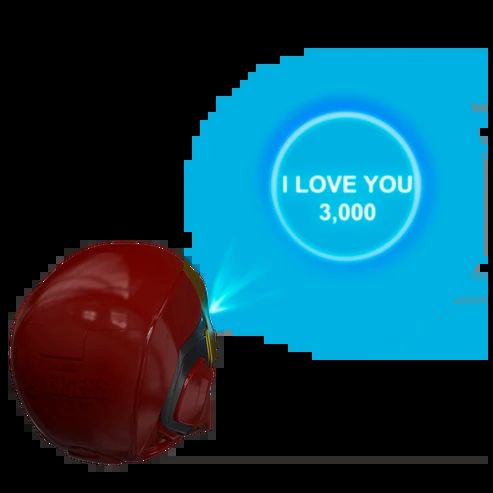 Endgame Encore popcorn buckets with a projection of I love you 3000