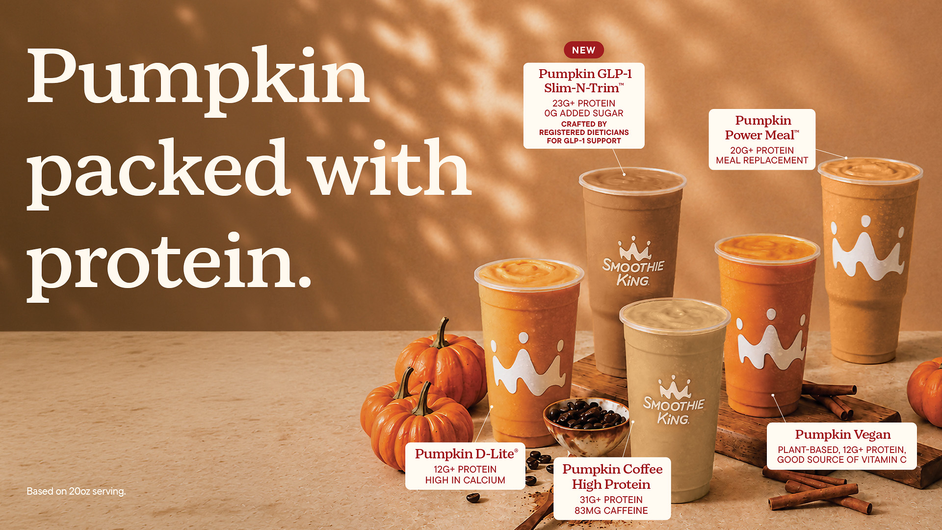GLP-1 Pumpkin Smoothie promotional image at Smoothie King
